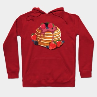 pancakes, kawaii, strawberry,cartoon Hoodie